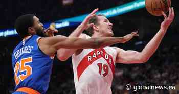 Knicks edge Raptors 113-108, Barnes suffers injury