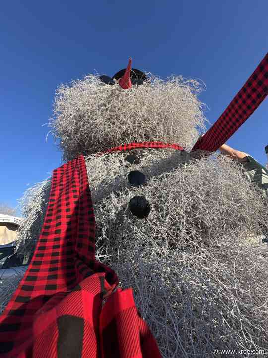 15-foot tumbleweed snowman pops up in Socorro
