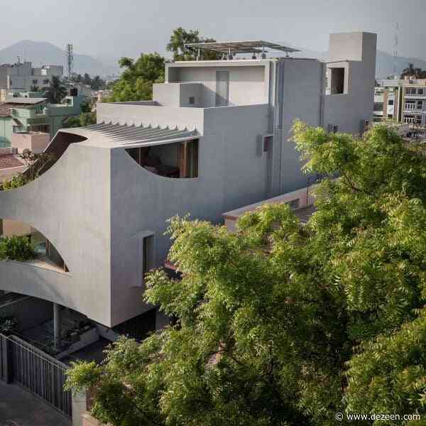 Cadence Architects "carves out" openings in facade of Indian home