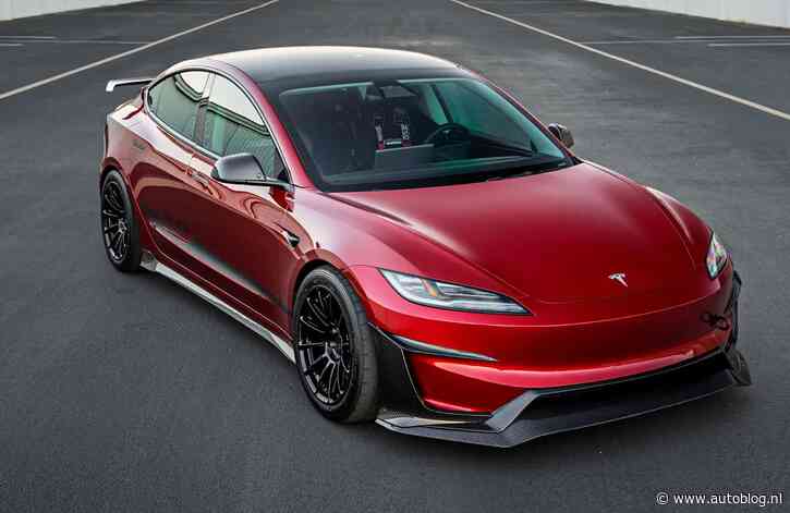 Nieuwe Tesla Model 3 krijgt functionele carbon widebody