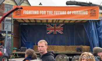 Farmers protest in Melton Mowbray against 'family farm tax'