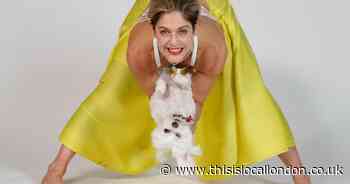 Fashion designer and Britain's Got Talent contestant host 'dog yoga' event