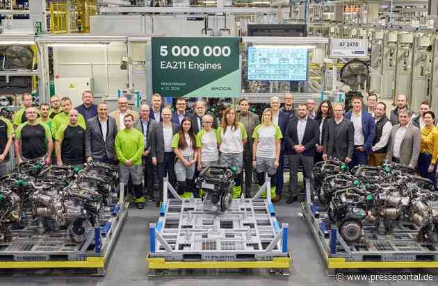 Škoda feiert 125 Jahre Motorenentwicklung und -produktion sowie 15 Millionen gebaute Einheiten