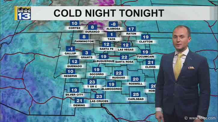 Coldest air since January moving into New Mexico