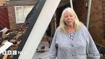 'Amazing that we were out when car port collapsed'