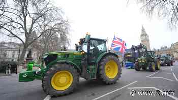 Farmers gather in Whitehall in latest protest against Budget tax changes