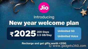 Reliance Jio Launches Rs 2,025 New Year Welcome Plan 2025: See Benefits, Validity
