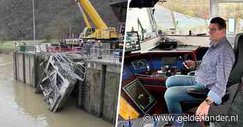 Schipper Gerrit zit maanden gevangen op doodlopende rivier, door kapotte sluis in Moezel