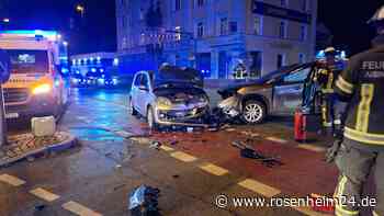 Kufsteiner Straße nach Unfall mitten in Rosenheim wieder frei - wohl drei Verletzte