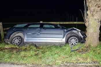 Bestuurder verliest controle en botst hard tegen boom