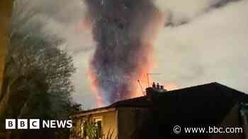 Fire crews tackle huge blaze at paper mill
