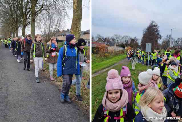 Leerlingen wandelen voorlopig 2.882 euro bijeen voor De Warmste Week