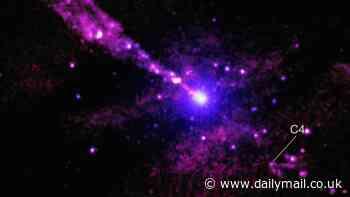 NASA captures a black hole jet blasting a mysterious object - and scientists have no idea what it is