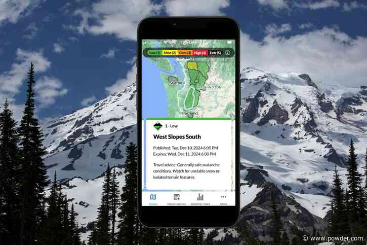 Free Avalanche Forecast App Adds Seven New Regions