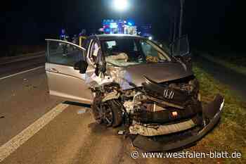 Drei Schwerverletzte bei Unfall auf Ostwestfalenstraße in Brakel