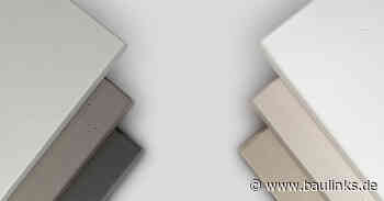 Rauvisio cube von Rehau: Verpresste Großformatplatte mit MDF-Kern in Beton-Optik