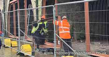 Work to install gates on city centre rail arches begins