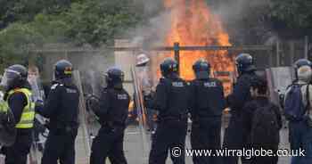 Wirral schoolboy, 13, accused of throwing missiles at police during disorder