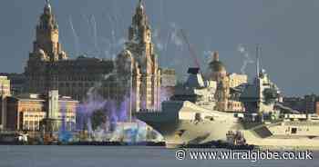 Pictures of HM Prince of Wales as it departs Liverpool