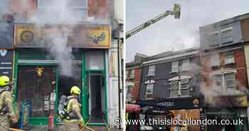 Five people taken to hospital after fire at shop with flats above in Willesden