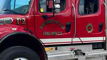 Snowmobile goes up in flames after collision with parked van and barn: OPP
