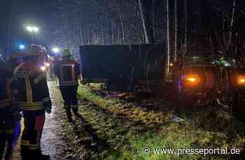 FW-ROW: Verkehrsunfall nach Alkoholfahrt endet im Wald