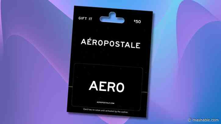 Save 15% on a $50 Aeropostale gift card for a limited time