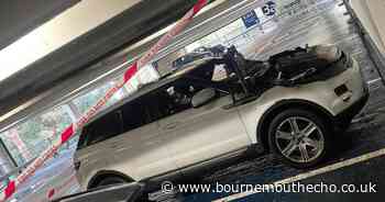 LIVE: Range Rover fire in town centre car park