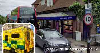 Teenager in hospital after crash outside tube station