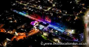 Stunning photos show 'magical' Christmas train covered in 'thousands of lights'