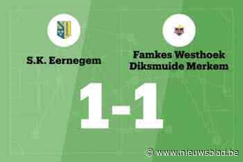 SK Eernegem B en Famkes Diksmuide Oostende spelen 1-1