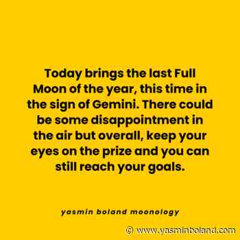 Today brings the last Full Moon of the year