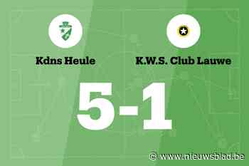 KdNS Heule verslaat WS Lauwe B met 5-1 en eindigt reeks zonder overwinning