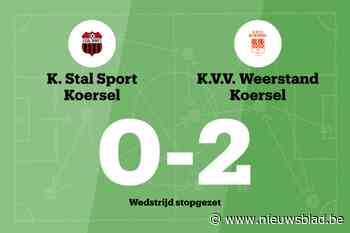 Match tussen Stal en Koersel B stopgezet