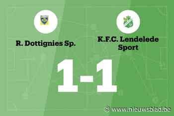 R. Dottignies Sp. en FC Lendelede Sport delen de punten