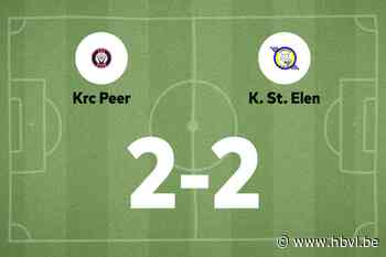 RC Peer speelt gelijk in thuiswedstrijd tegen St. Elen