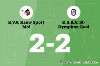 Rauw blijft in problemen na gelijkspel tegen Sint-Dimpna