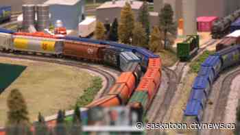 Trains on display at Saskatoon Lawson Heights mall