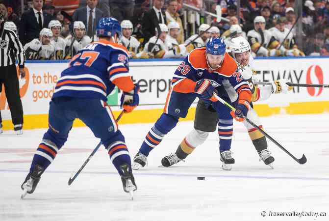 Draisaitl helps Oilers win fifth straight game with 6-3 victory over Golden Knights