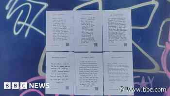 Charity posters show support for refugees