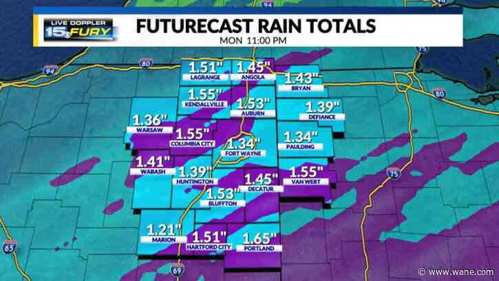 Tracking plenty of rain to begin the new week