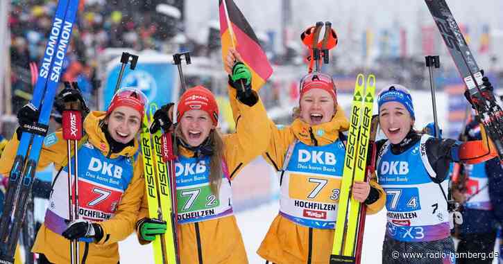 Biathletinnen begeistern: Staffel-Sieg und Gelbes Trikot