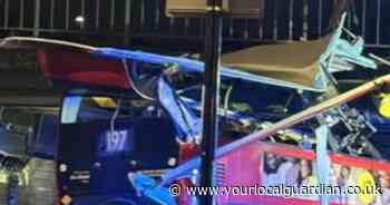 Two taken to hospital after double decker bus crashes into South Norwood bridge