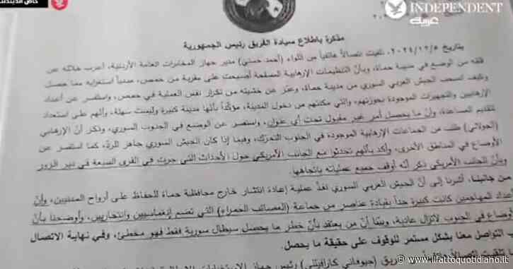 “I servizi italiani parlarono di aiuto al regime di Assad poco prima della caduta”: i file siriani di Independent che tirano in ballo Roma