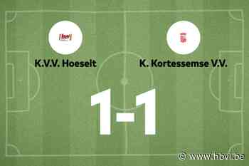 Zegereeks Kortessem ten einde door gelijkspel tegen Hoeselt