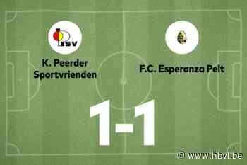 Peer SV speelt gelijk tegen Esp. Pelt B
