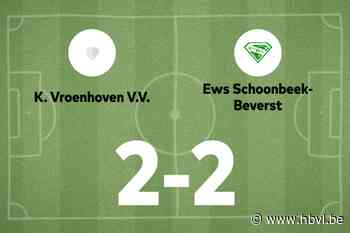 Vroenhoven dieper in de problemen na gelijkspel tegen Schoonbeek-Beverst B
