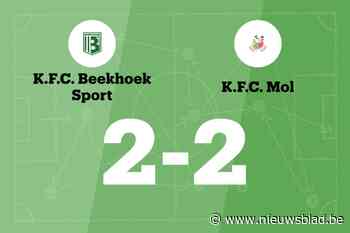 Beekhoek speelt thuis gelijk tegen KFC Mol