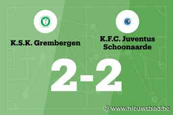 Juventus Schoonaarde sleept gelijkspel uit de brand in de uitwedstrijd tegen KSK Grembergen