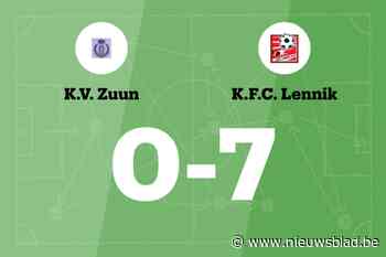 Zuun B blijft in problemen na nederlaag tegen Lennik B
